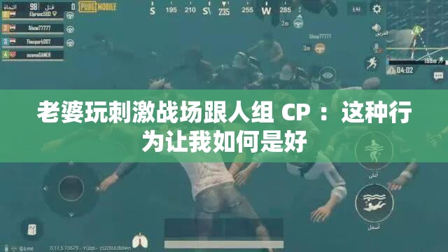 老婆玩刺激战场跟人组 CP ：这种行为让我如何是好